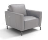 Max Divani Chair Caleb Leather Chair in Light Grey | Max Divani