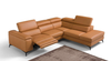 Max Divani Couches & Sofa Right Hand Facing Emu Sectional Sofa in Caramel | Max Divani (Special Order)