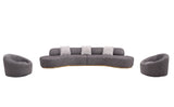 Moon Fabric Chair in Dark Grey | J&M Furniture