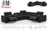 Picasso Motion Sectional in Black | J&M Furniture