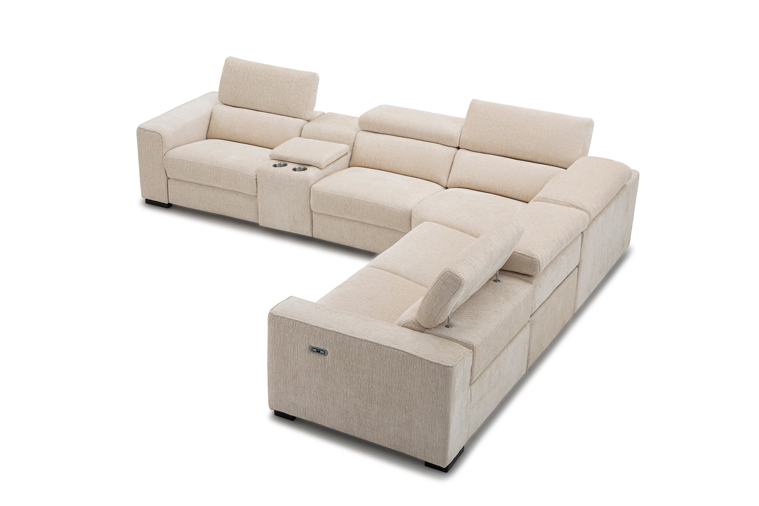 Picasso Motion Fabric Sectional in Sand | J&M Furniture