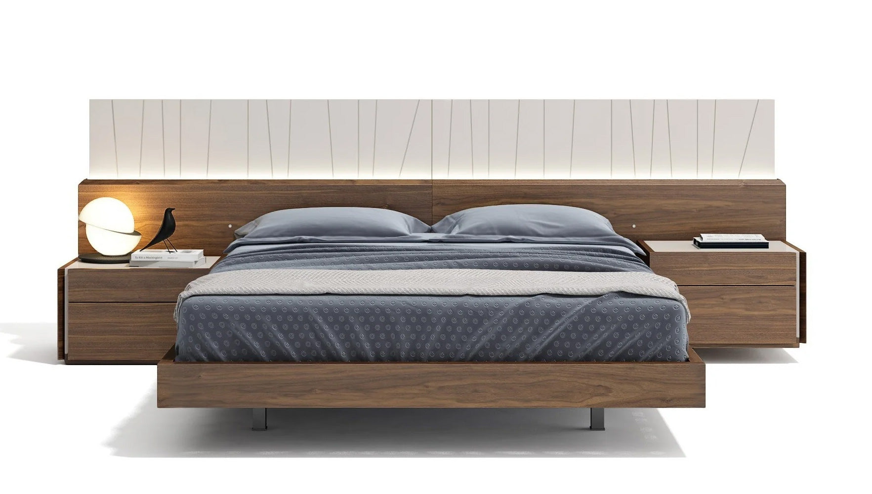 Porto Premium Bed In Walnut | J&M Furniture