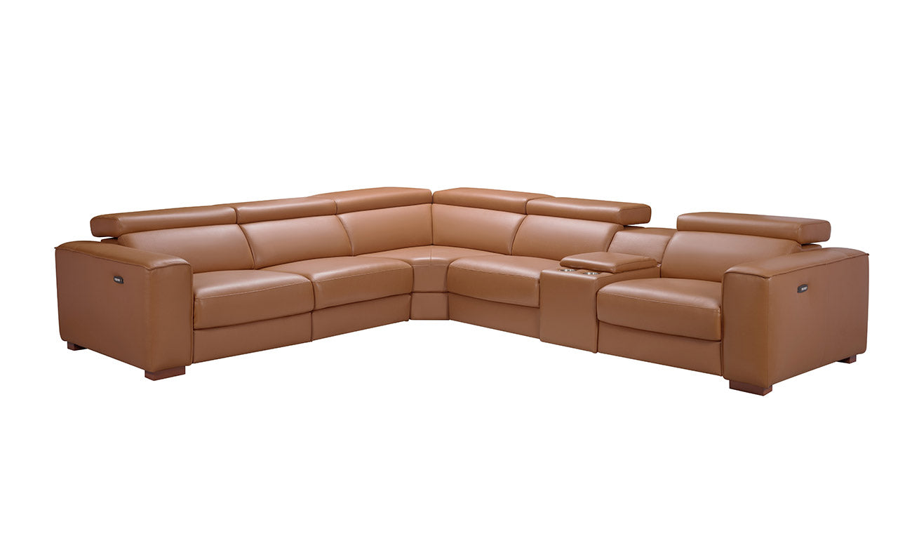 Salvador Motion Sectional in Pumpkin | J&M Furniture