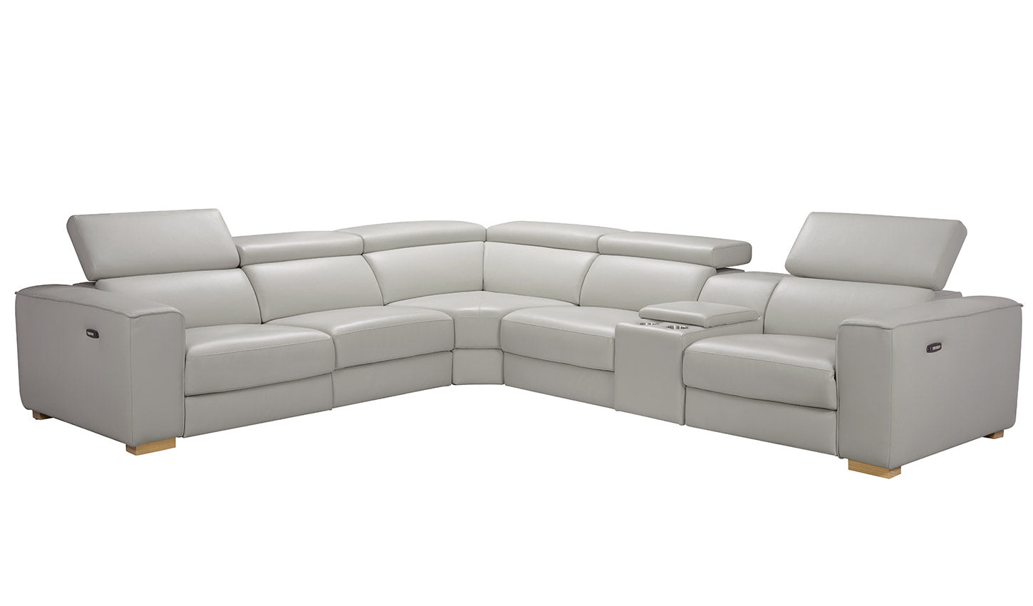 Salvador Motion Sectional in Light Grey | J&M Furniture