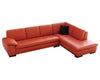 625 Italian Leather Sectional Grey | J&M Furniture