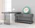 Grey Cloud Modern Desk in High Gloss | J&M Furniture