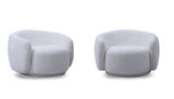 Lounge Fabric Chair in Off White | J&M Furniture