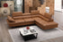 Forza A761 Italian Leather Sectional In Caramel