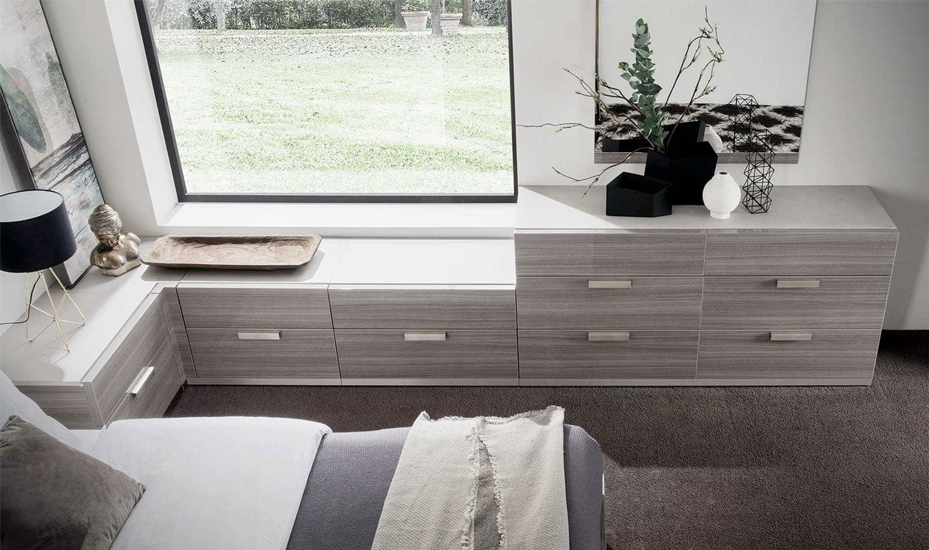 Alf Italia Bedroom Sets Iris Platform Bed w/ Upholstered Headboard