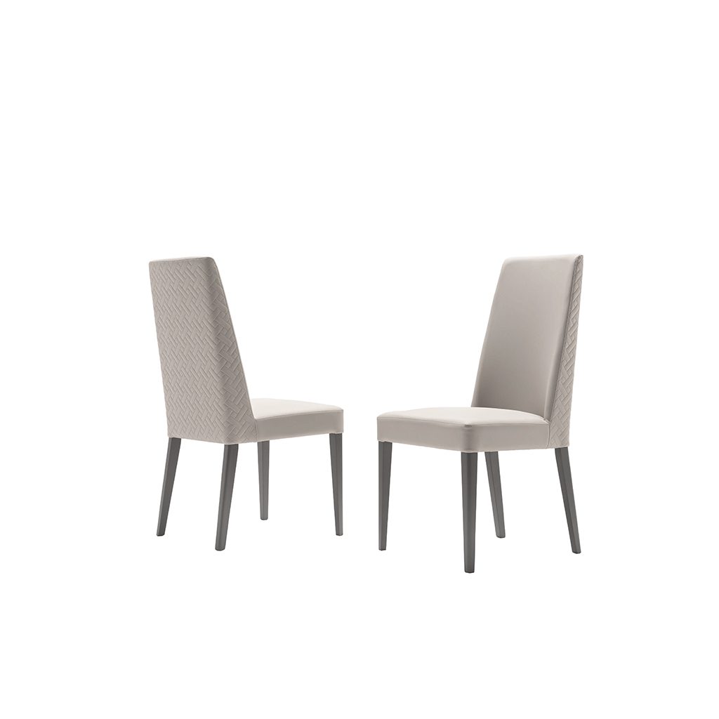 Alf Italia Dining Chair Graphite Ecoleather Dining Chair (Pair)