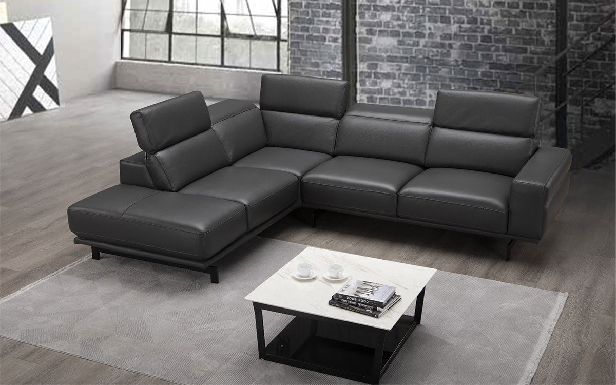 Davenport Modern Sectional in Slate Grey | J&M Furniture