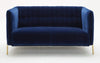 Deco Blue Fabric Loveseat | J&M Furniture