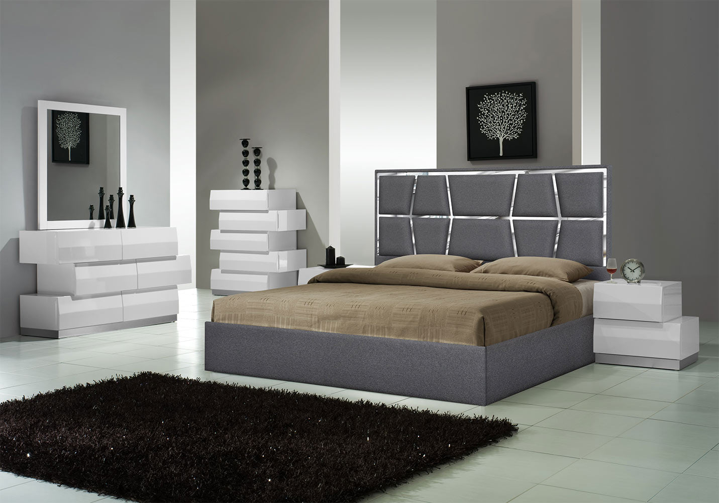 Degas Bed in Charcoal | J&M Furniture