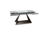 Elite Modern Dining Table Prism Extendable Glass Table 3020