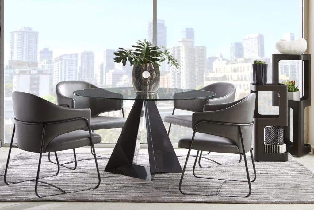 Elite Modern Dining Table Prism Glass Round Table Table 3016RND