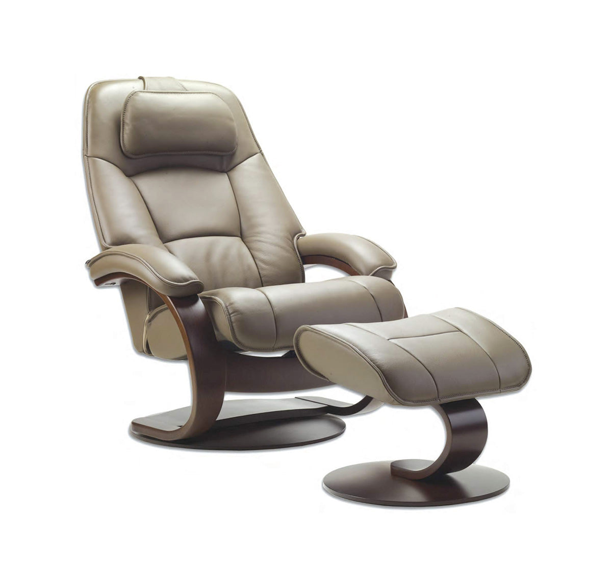 Fjords Chair Admiral C Recliner in Cement | Fjords