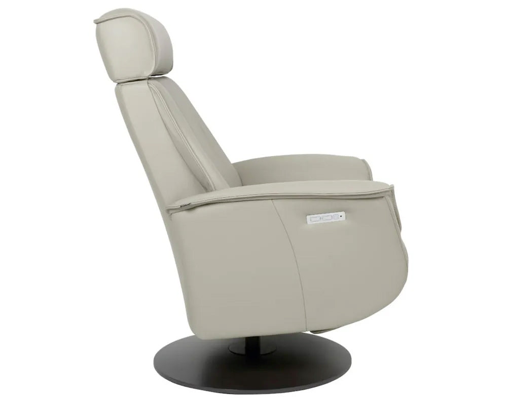 Fjords Chair Bo Modern Recliner in Cement | Fjords