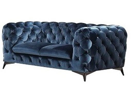 Glitz Fabric Sofa Collection in Blue | J&M Furniture
