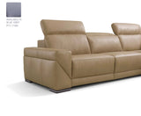 i912 Reclining Leather Sectional in Blue Grey | Incanto
