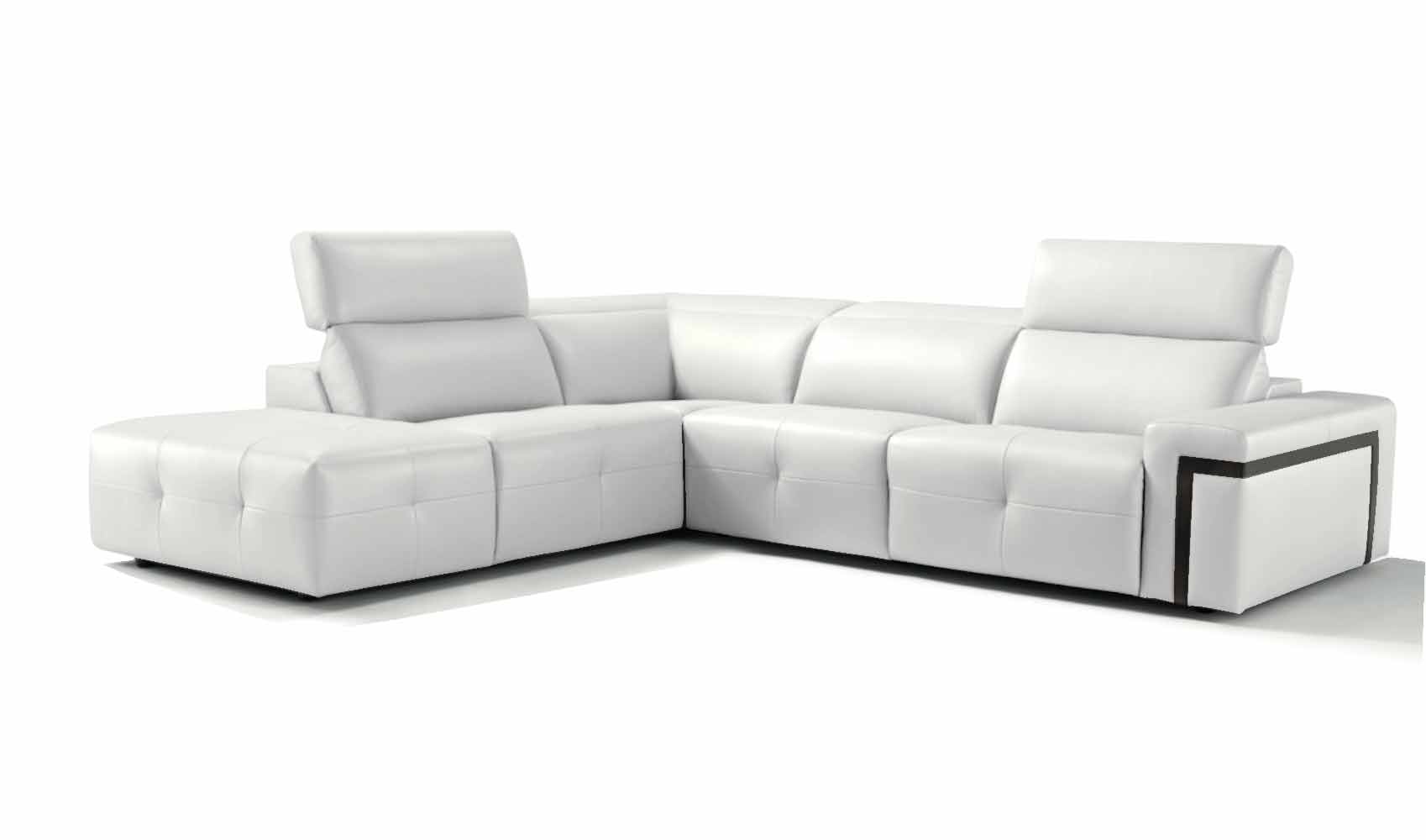 Incanto Italian Attitude Couches & Sofa Barbera Sectional Sofa in White | Max Divani