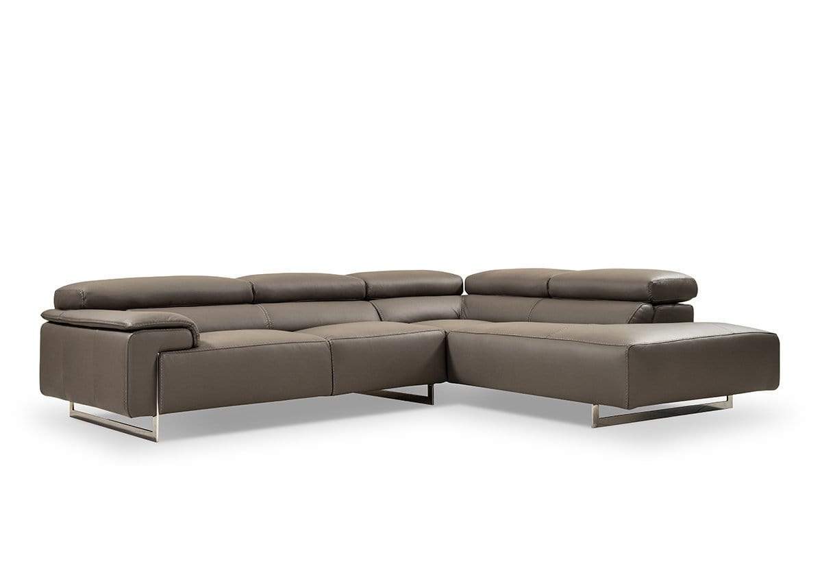 Incanto Italian Attitude Couches & Sofa Right Hand Facing Chaise / Grey I794 Incanto Sectional Sofa