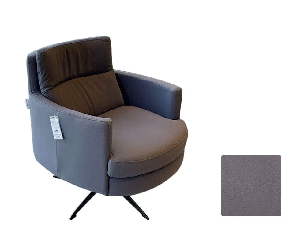 Incanto Italian Attitude Lounge Chair Blue Grey - Leather (1150) I572 Lounge Armchair | Incanto