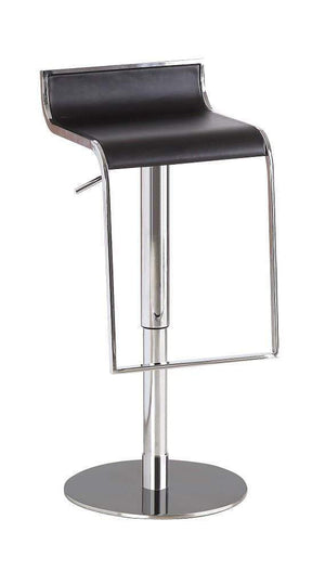 J and M Furniture Barstool C027B-3 Black Leather Barstool