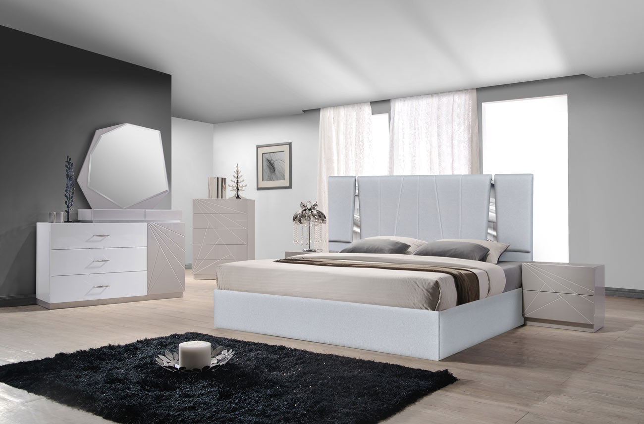 J and M Furniture Bed Matisse Bed in Silver Grey
