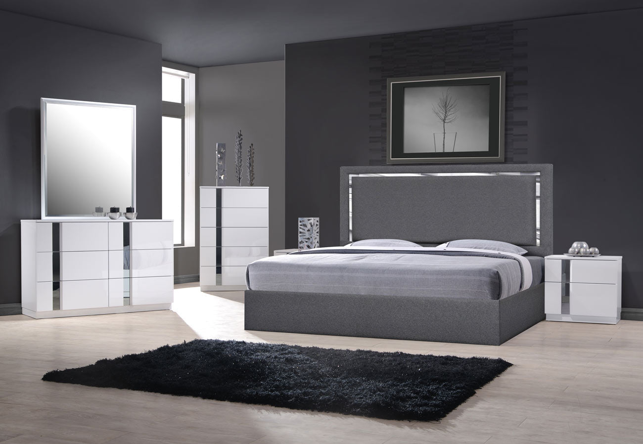 J and M Furniture Bed Monet Bed in Charcoal