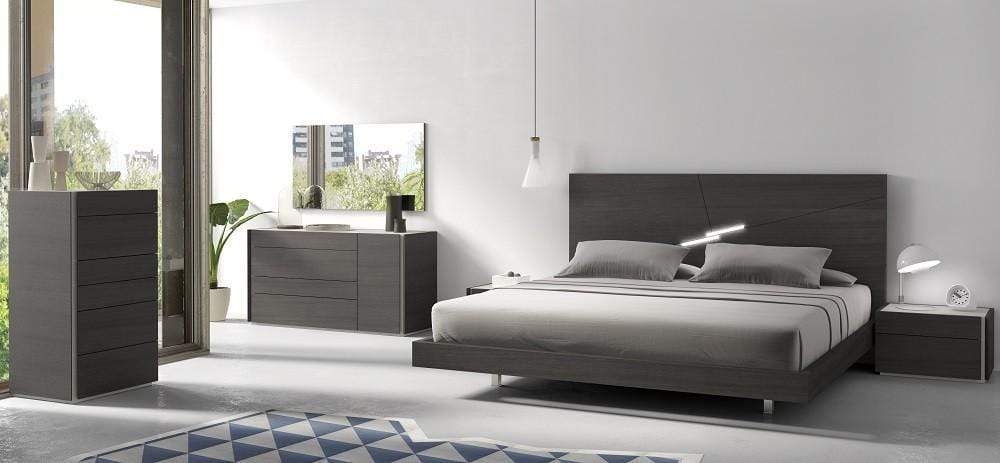J and M Furniture Bedroom Sets Faro Premium Bedroom Collection in Wenge with Light Grey