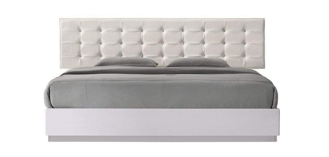 J and M Furniture Bedroom Sets Milan Modern Bed in White | J&M Furniture