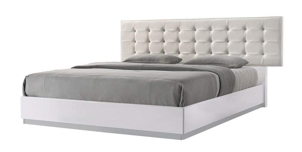 J and M Furniture Bedroom Sets Milan Modern Bed in White | J&M Furniture