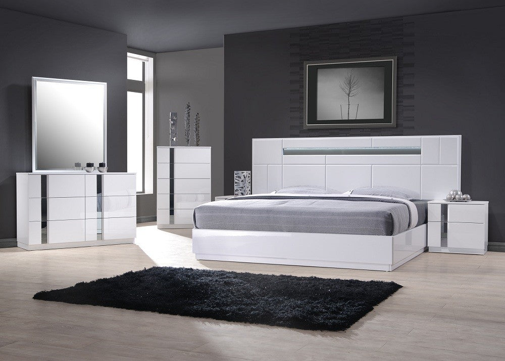 J and M Furniture Bedroom Sets Palermo Bed in White | J&M Furniture