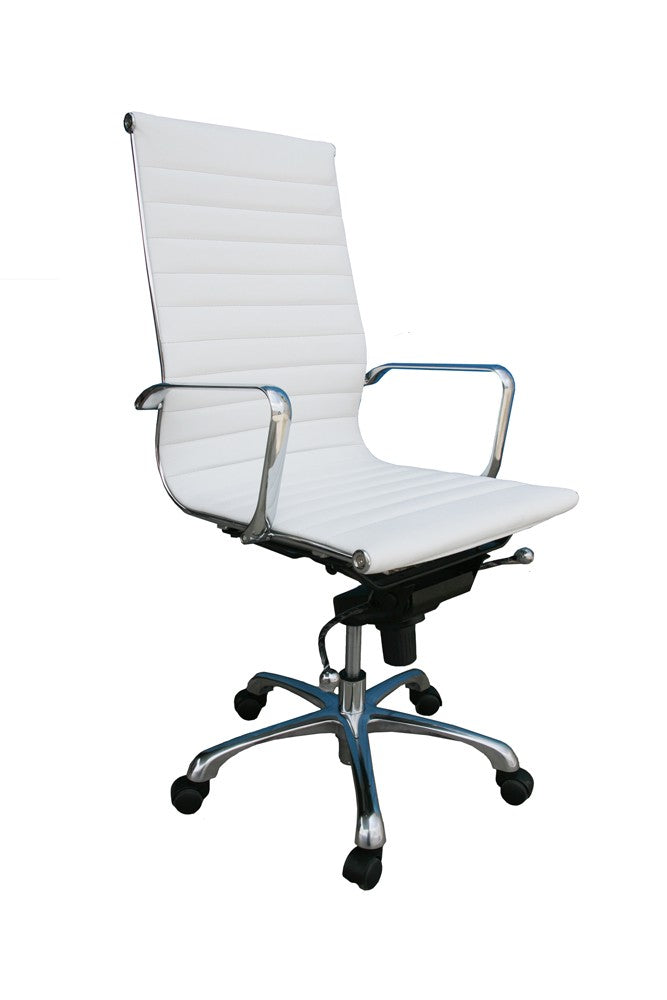 J and M Furniture Chair Comfy High Back White Office Chair | J&M Furniture
