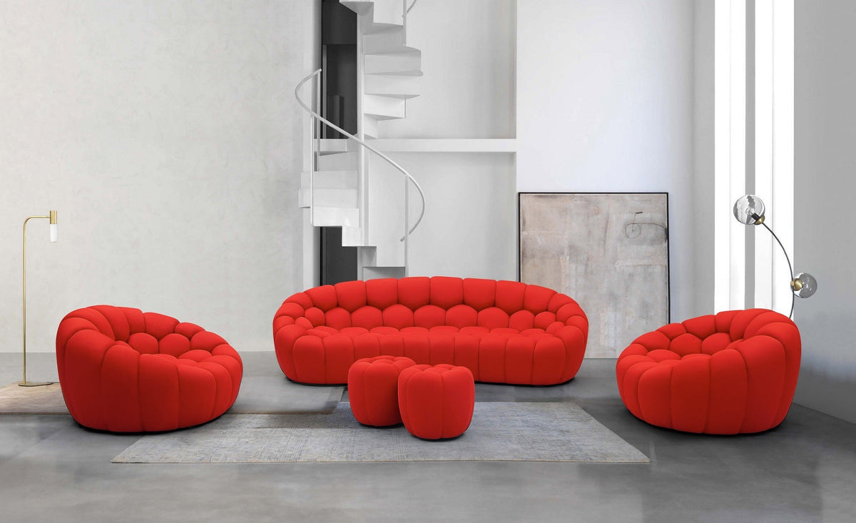 J and M Furniture Chair Fantasy Fabric Chair in Red