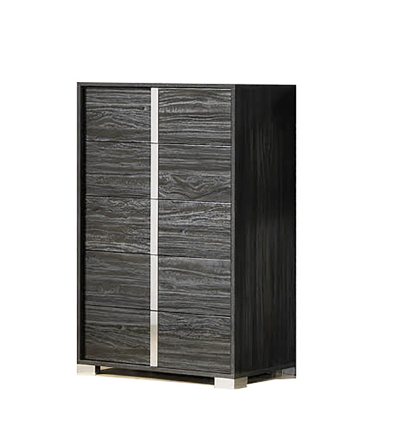 J and M Furniture Chest Alice Gloss Grey Chest