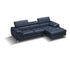 J and M Furniture Couches & Sofa A973b Premium Leather Mini Sectional in Blue