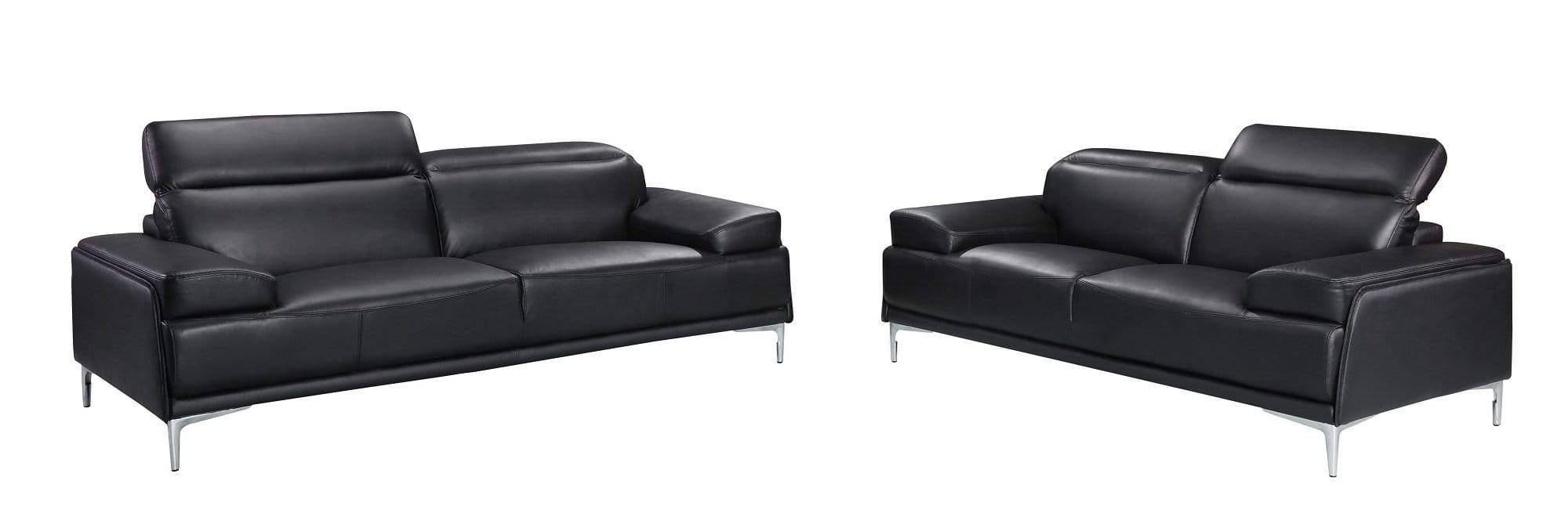 J and M Furniture Couches & Sofa Add Loveseat Nicolo Sofa Collection In Black