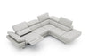 J and M Furniture Couches & Sofa Annalaise Recliner Leather Sectional in Silver Grey | J&M Furniture
