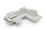 J and M Furniture Couches & Sofa Annalaise Recliner Leather Sectional in Silver Grey | J&M Furniture