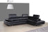 J and M Furniture Couches & Sofa Black / Right Hand Facing Forza A761 Italian Leather Sectional In Black