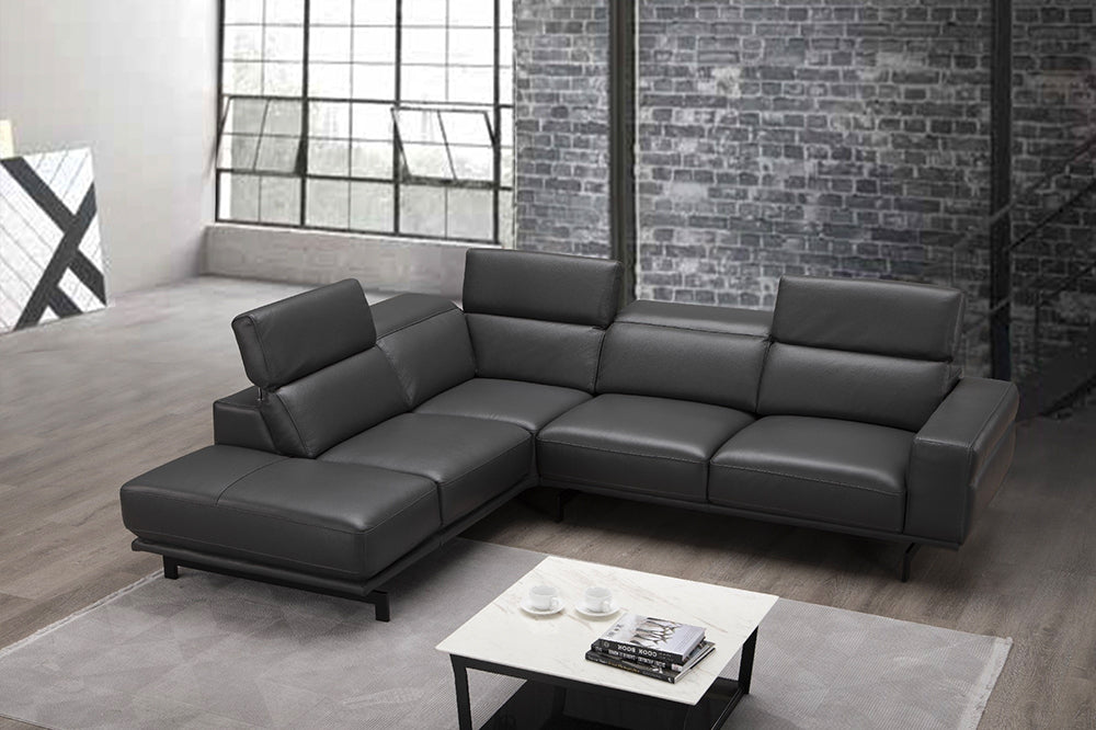 J and M Furniture Couches & Sofa Davenport Modern Sectional in Slate Grey | J&M Furniture