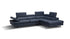 J and M Furniture Couches & Sofa Forza A761 Italian Leather Sectional In Blue