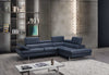 J and M Furniture Couches & Sofa Forza A761 Italian Leather Sectional In Blue