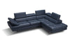 J and M Furniture Couches & Sofa Forza A761 Italian Leather Sectional In Blue