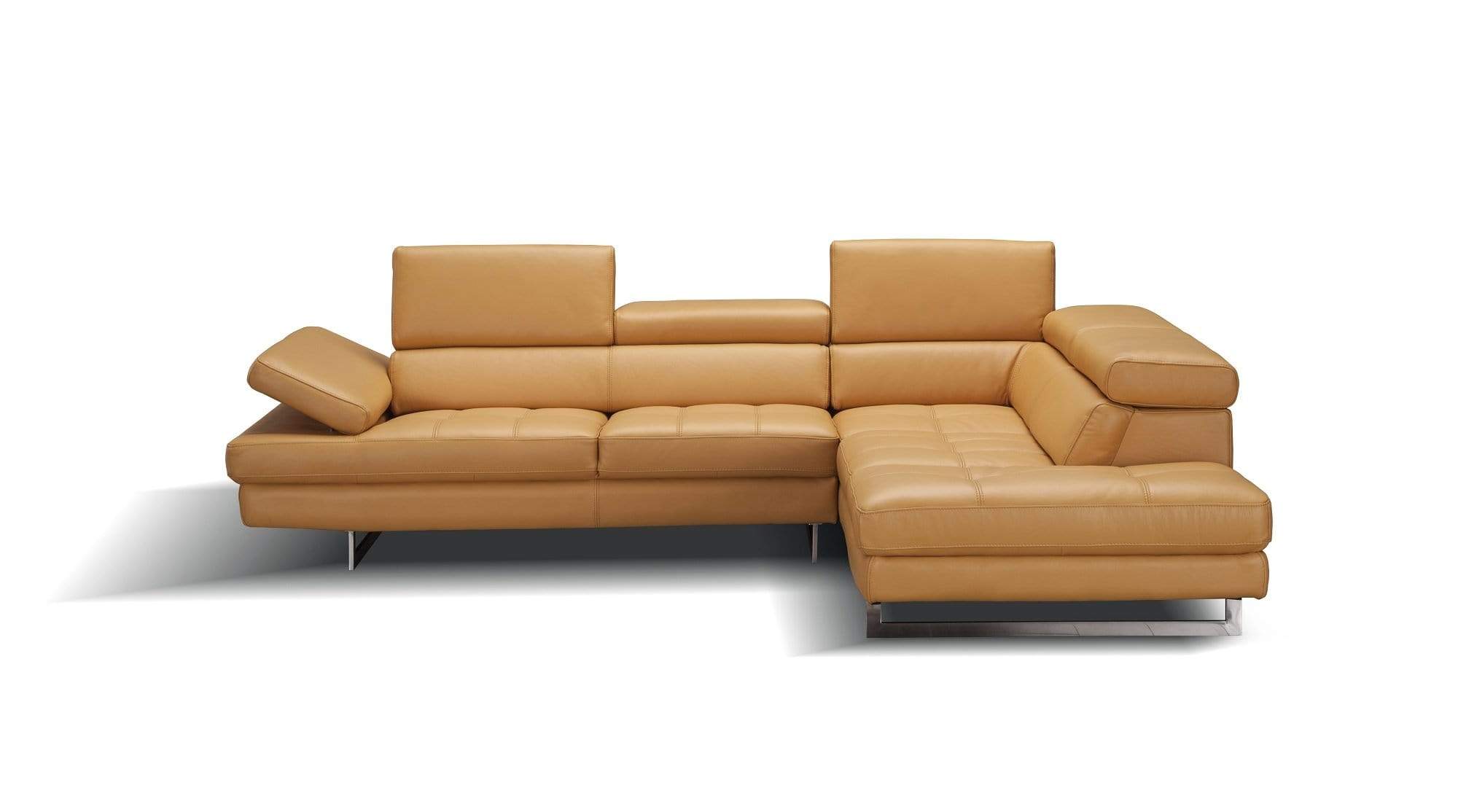 J and M Furniture Couches & Sofa Forza A761 Italian Leather Sectional In Freesia