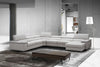 J and M Furniture Couches & Sofa Kobe Leather Sectional in Silver Grey | J&M Furniture