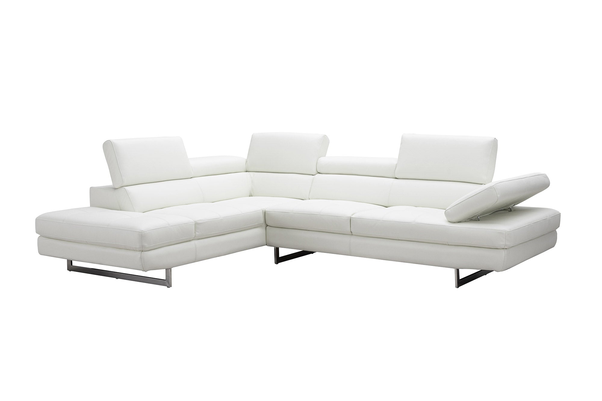 J and M Furniture Couches & Sofa Left Hand Facing Chaise A761 Sectional in Snow White | J&M Furniture