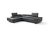 J and M Furniture Couches & Sofa Left Hand Facing Chaise Rimini Italian Leather Sectional in Dark Grey (i867)