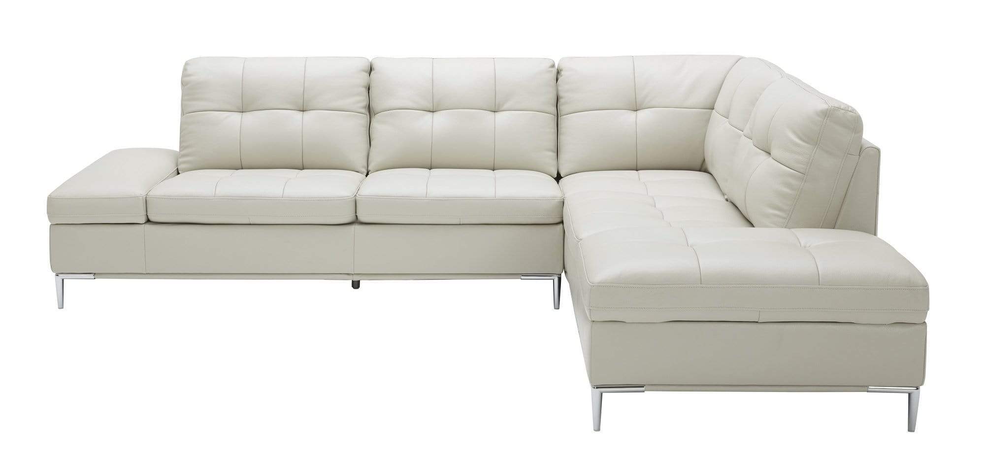 J and M Furniture Couches & Sofa Leonardo Storage Sectional in Silver Grey